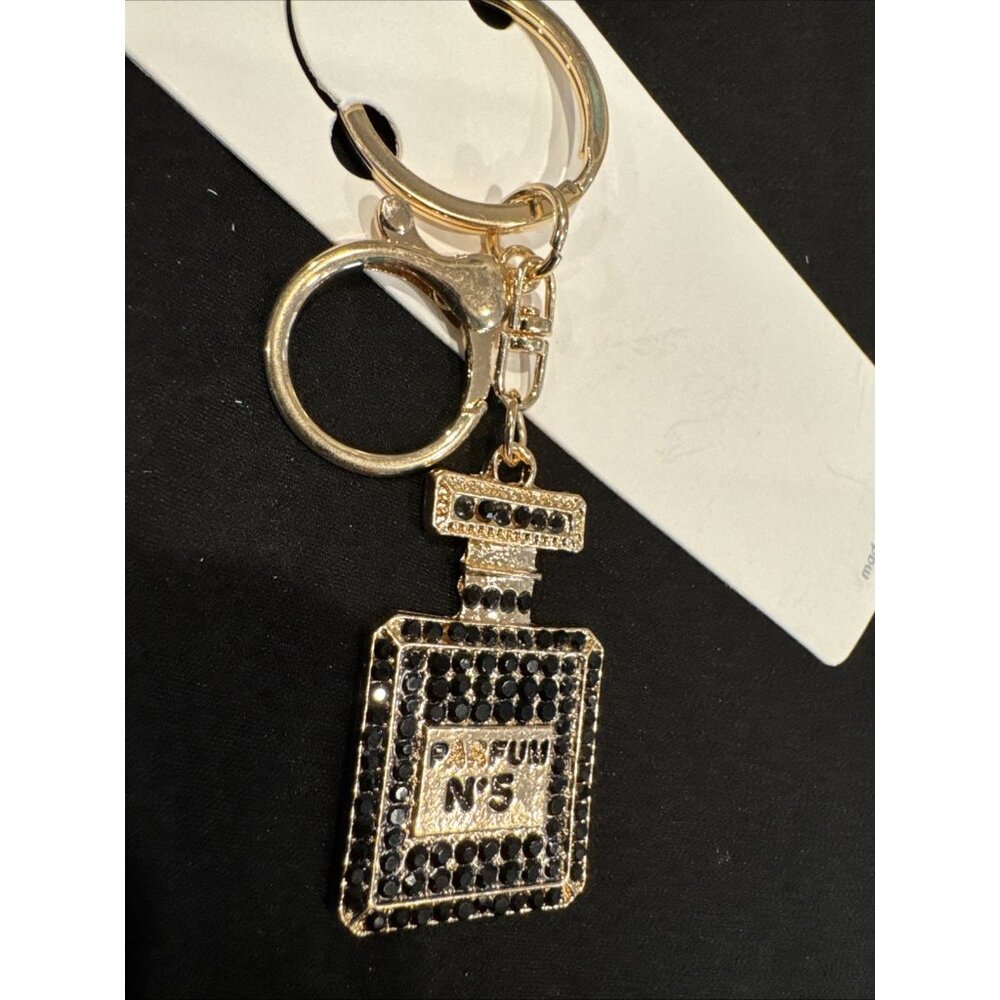 Bag Keychain Perfume Bottle Rhinestone Bag Charm Rhinestone Keyring New